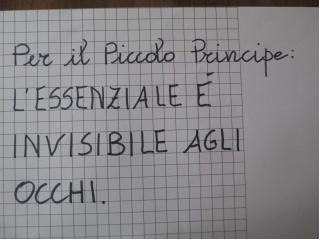 "Non si vede bene che con il cuore" . Piccolo Principe